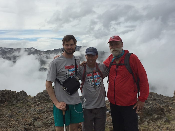 Attached photo (taken by a passing hiker, name unknown): Taken 6/25/16 during climb of the backside of Flat Top near Anchorage. Pictured L to R: Forest Wagner, Andy Sterns, Forest’s father Joe Wagner.