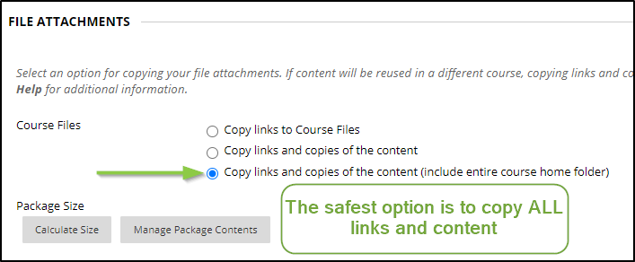 options for copying file attachments