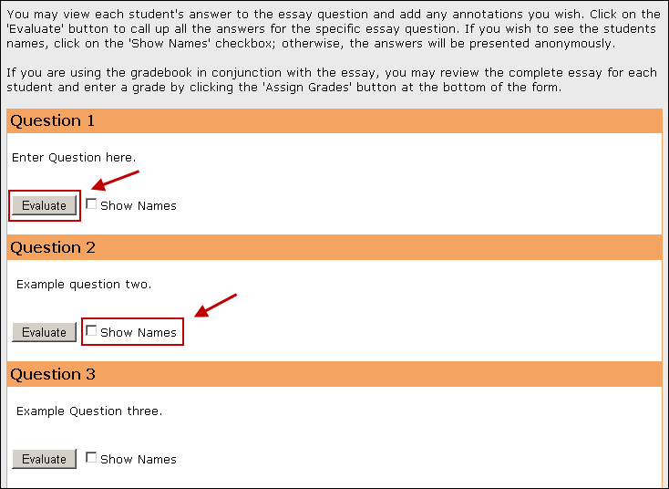 Evaluation Window