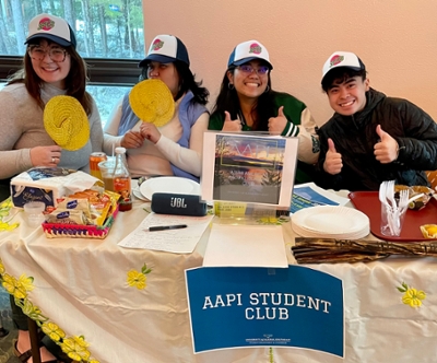 Selah Judge, Chemery Marte (AAPI President), Neisha Calderon, and Darnell Bolanos