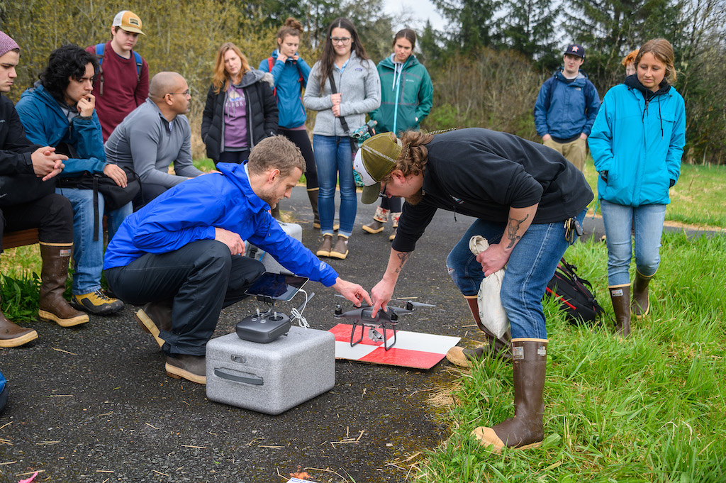 Preparing Drone for Flight Survey - credit: Molly Tankersley