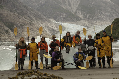 Photo credit: Dr. Mattias Cape, “Participants and Instructors in front of Dawes Glacier”