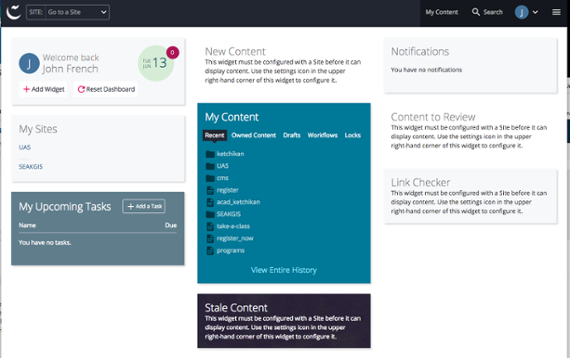 Showing the system's log in interface