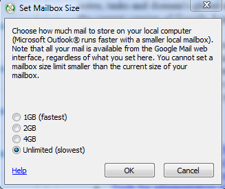 Unlimited Mailbox Size