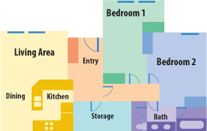 Two Bedroom Apartment Layout